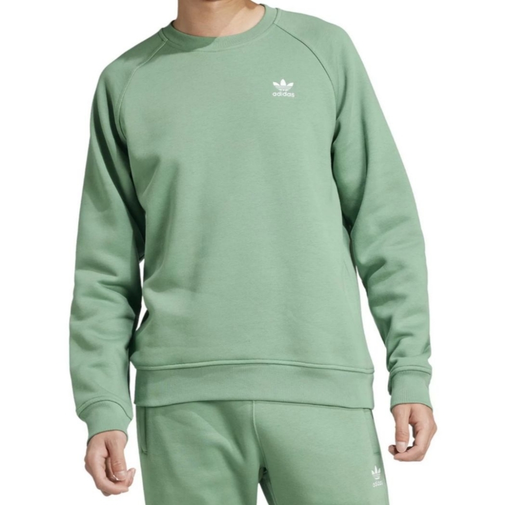 NWT Men's Adidas Essential Embroidered Crewneck Sweatshirt S - Picture 2 of 6